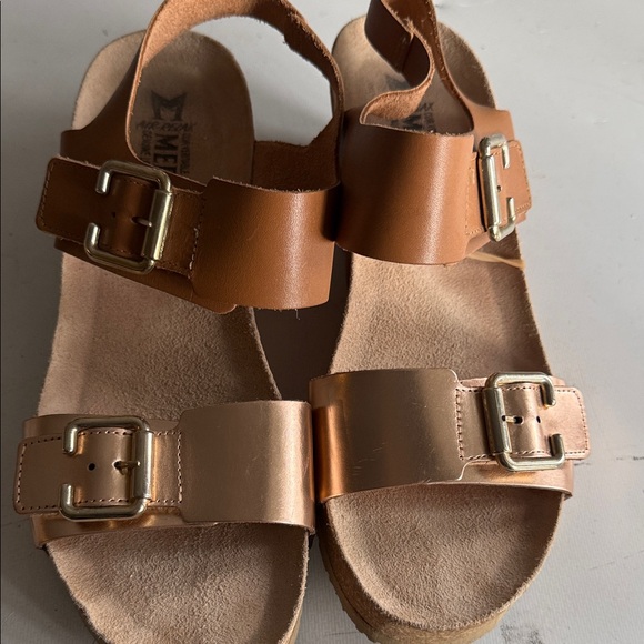 Mephisto Shoes - Mephisto Brown Leather Slingback Sandals